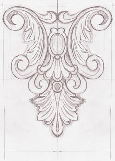 Baroque Frame, Filigree Tattoo, Ornament Drawing, Leather Tooling Patterns, Muster Tattoos, Tooling Patterns, Wood Carving Designs, Engraving Art, Wood Carving Patterns