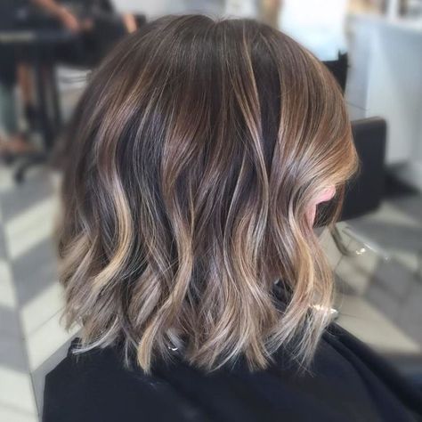 Shoulder Length Balayage, Balayage Hair Bob, Bob Balayage, Short Balayage, Light Brown Balayage, Balayage Hair Color Ideas, Balayage Bob, Balayage Hair Color, Brunette Balayage Hair