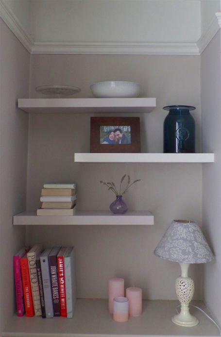 A how (not) to guide to DIY alcove shelves Small Alcove Ideas, Alcove Decorating Ideas, Bedroom Alcove, Alcove Ideas Living Room, Alcove Shelves, Alcove Shelving, Floating Shelves Bedroom, Decor Fireplace, Bathroom Organization Diy