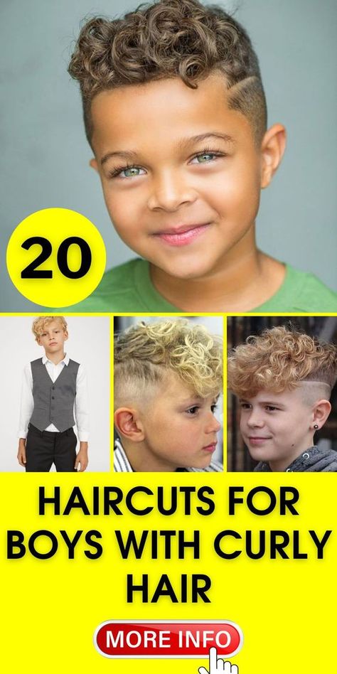 Find the ideal haircut for boys with curly hair with our extensive range of styles. Whether you're seeking a short crop to minimize maintenance or a long, flowing look that embraces natural curls, we've got you covered. These cute haircuts are perfect for any occasion and easy to style. Short Hair For Curly Hair Men, Haircut For Curly Hair Boy, Toddler Boy Cuts For Curly Hair, Boys Hairstyles Curly Hair, Haïr Cut For Curly Hair Boy, Haircut For Boys Curly Hair, Curly Hair Toddler Hairstyles Boy, Curly Hair Fade Boys, Toddler Haircuts Boy Curly