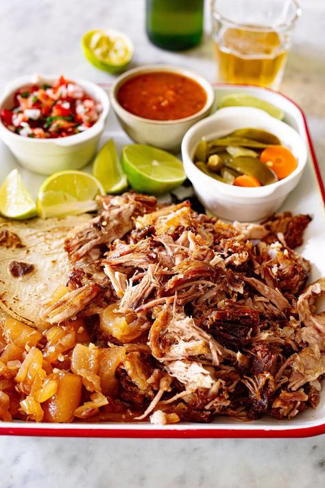 Authentic Carnitas Recipe - Maricruz Avalos Kitchen Blog Authentic Mexican Carnitas Recipe, Pork Carnitas Tacos Toppings, How To Make Carnitas Mexican Recipes, Carnitas El Momo, Authentic Carnitas, Authentic Carnitas Recipe, Pork Shoulder Carnitas, Mexican Pork Carnitas, Tacos Carnitas