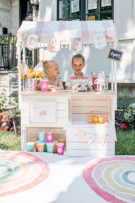 Ikea Lemonade Stand, Diy Lemonade Stand Kids, Best Lemonade Stand Ideas, Diy Play Market Stand, Kids Stand Ideas, Diy Kids Market Stand, Kids Selling Stand Ideas, Birthday Stand Ideas, Diy Market Stand Kids