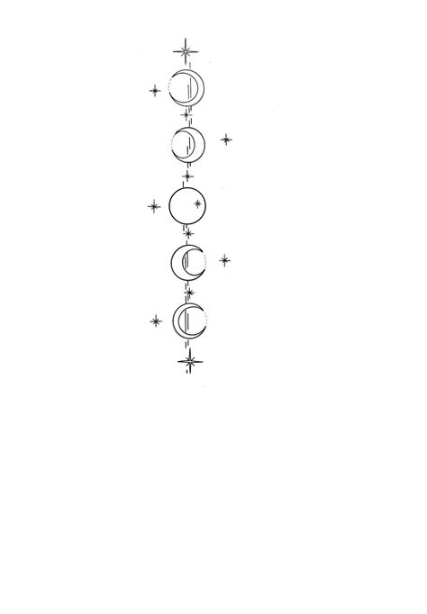 Moon Lover Tattoo, Fine Line Moon Phase Tattoo, Moon Phases Tattoo Designs, Moon Cycle Tattoo, Moon Phases Tattoo, Spine Surgery, White Ink Tattoo, Moon Lovers, Tattoo Trends