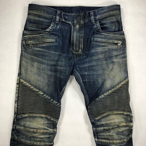 Welcome to MyLittleArchive on Instagram: “Balmain washed blue biker denim. (Size 29) • • • • • • • • • #balmain #balmainbiker #balmaincampaign #balmainjeans” Balmain Biker Jeans, Balmain Jeans, Biker Denim, Biker Jeans, Men's Jeans, Mens Jeans, Pants, On Instagram, Pins