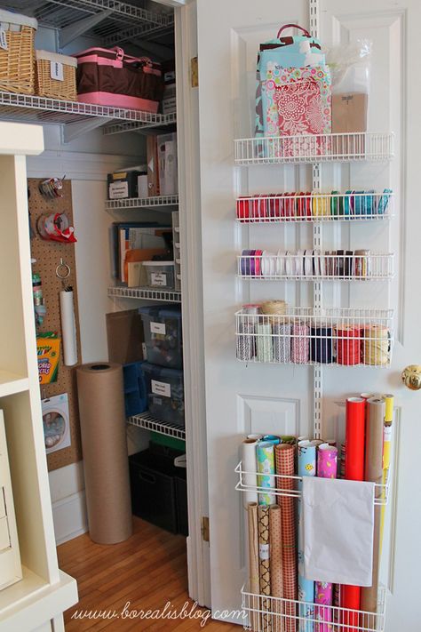 craft closet storage ideas | 12 Creative Craft Closets {amazing ideas} - EverythingEtsy.com Craft Closet Organization Ideas, Craft Storage Closet, Closet Office Organization, Diy Study Table, Craft Room Closet, Organiser Son Dressing, Closet Room Organizer, Craft Closet Organization, Small Laundry Room Organization