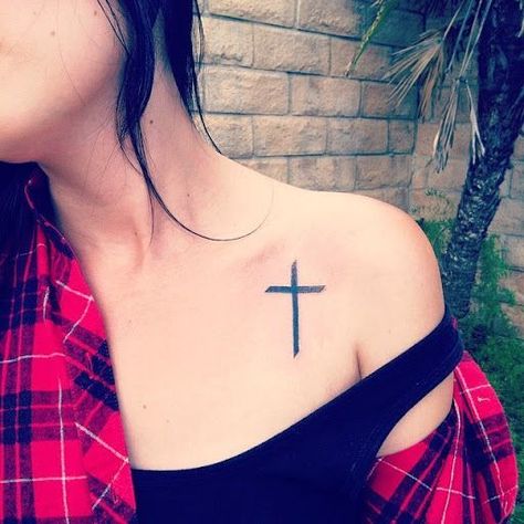 Cross tattoo meanings, designs and ideas with great images for 2016. Learn about the story of cross tats and symbolism. Cool Cross Tattoos, Cross Tattoo Meaning, Small Cross Tattoos, Tattoo Quotes For Men, Cross Tattoos For Women, Cross Tattoo For Men, Cross Tattoos, Cross Tattoo Designs, Religious Tattoos