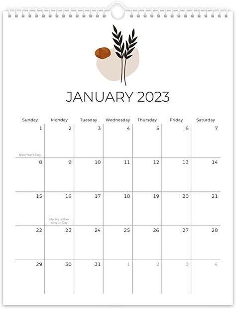 This calendar runs from Jan 2023 to July 2024. What a deal. Jan 2024 Calendar, Jan 2023 Calendar, Perfect Office, 2023 Calendar, Botanical Design, January 2023, Design Wall, Martin Luther King Jr, Wall Calendar