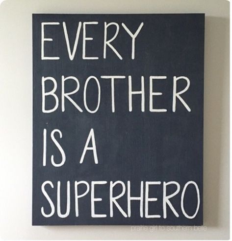 “Every Brother Is A Superhero” Sign Boy And Girl Shared Bedroom, Superhero Signs, Superhero Bedroom, Superhero Room, Man Cave Wall Art, Boys Bathroom, Big Boy Room, Baby Bedroom, Boys Bedrooms