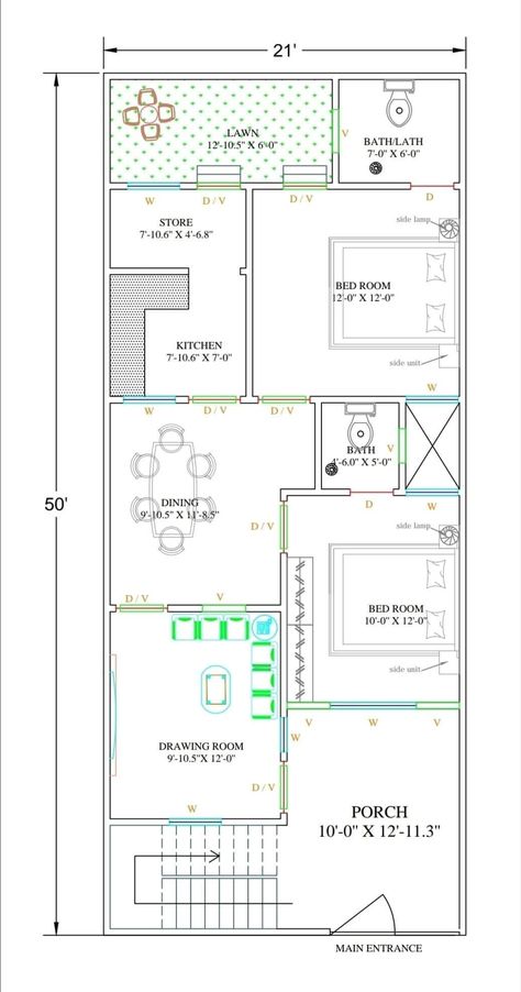 40 Most Beautiful House Plan Ideas - Engineering Discoveries 20x40 House Plans 1bhk, 21×50 House Plan, 21x50 House Plan, 24×50 House Plan, 20by50 House Plan, 23x50 House Plan, 24x60 House Plans, 25x30 House Plans, 30 X 60 House Plans