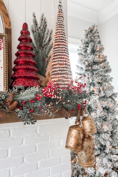 Christmas Decorating Ideas, Tree Collar, Christmas Mantel, Hearth Room, Christmas Mantel Decorations, Cozy Pillow, Christmas Mantels, Christmas Vibes, Christmas Memory