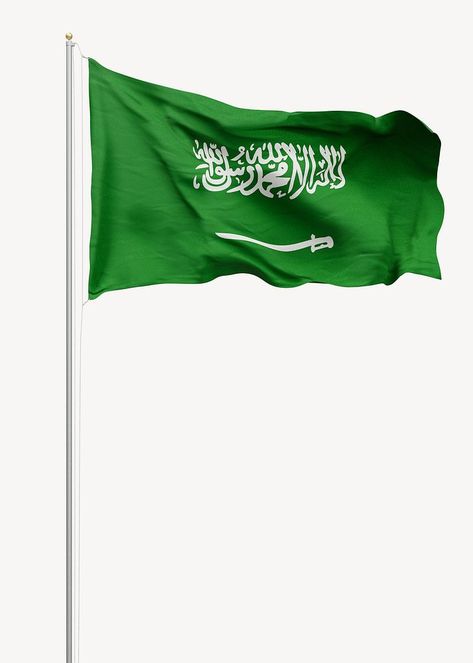 Flag of Saudi Arabia on pole | free image by rawpixel.com / Tong Flag Of Saudi Arabia, Saudi Flag, Cook Steak, Saudi Arabia Flag, المملكة العربية السعودية, Cut Out Design, Saudi Arabia, Free Image, Design Elements