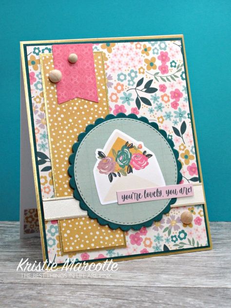 Mojo Monday Card Sketches, Paper Pad Cards, Cardstock Projects, Kristie Marcotte, Card Sketches Templates, Pink Cards, Spring Cards, Notecard Set, New Challenge