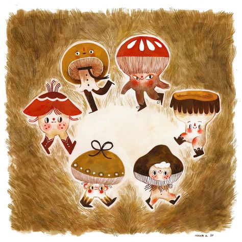 Alle berichten • Instagram Fairy Ring, Autumn Stickers, Mushroom Art, Illustrators On Instagram, Now Is The Time, Children's Book Illustration, To Shine, Illustration Print, Book Illustration