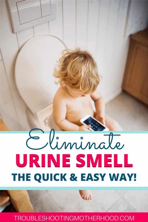 Fast, quick and simple way to finally get rid of the urine odor in your clean bathroom. Follow these 2 easy steps that will show you how to get the pee smell out of your bathroom once and for all! #stinkybathroom #urinesmell #shavingcreamhack #cleaningtips Boy Bathroom Smell, Remove Urine Smell, Floor Cleaning Hacks, Pee Smell, Urine Odor, Urine Smells, Clean Bathroom, Easy Cleaning Hacks, Diy Cleaning Solution