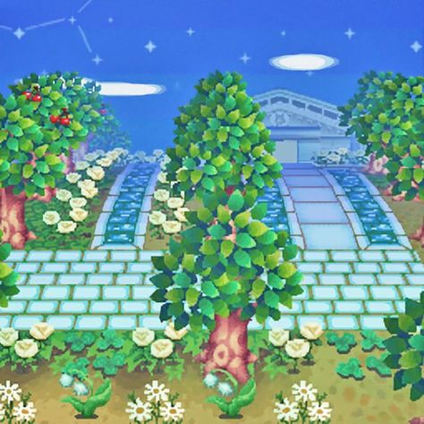 Starry Flowers, Forest Life, Grass Pattern, Animal Crossing Wild World, City Folk, Cute Kawaii Animals, One With Nature, Cat Help, Animal Crossing Game