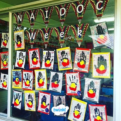 Awesome NAIDOC Week display! Our Bunting is absolutely perfect for filling those blank spaces between display boards, or for hanging in windows. Naidoc Week Activities Kindergarten, Naidoc Week Craft, Reconciliation Week Activities Toddlers, Naidoc Week Activities Preschool, Naidoc Week Activities Toddlers, Naidoc Activities, Naidoc Week Activities, Reconciliation Week, Aboriginal Art For Kids