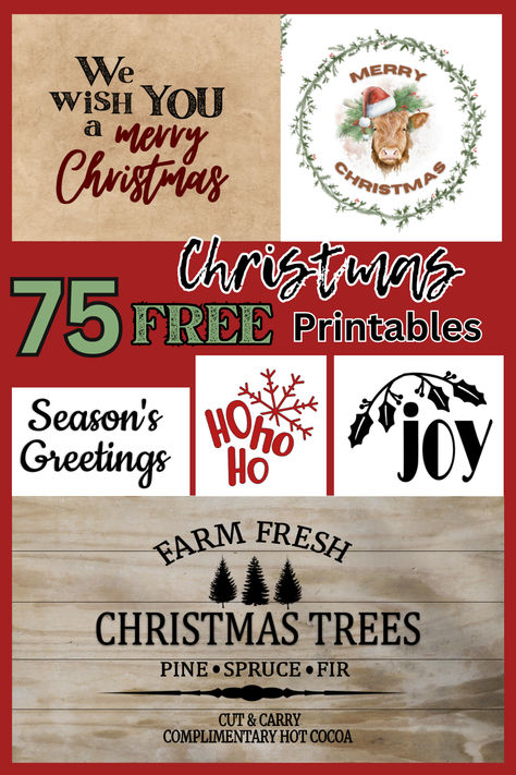 Check out these Christmas free printables that can be used for decor, crafts, diy projects and more. Over 75 free printables for Christmas. Home decor, diys and craft projects. Christmas Sayings Printables Free, Free Christmas Clip Art Printables, Diy Cricut Christmas Projects, Free Xmas Printables, Vintage Christmas Images Printables Free, Christmas Templates Free Printable, Free Printables Christmas, Free Printable Christmas Signs, Christmas Printables Free