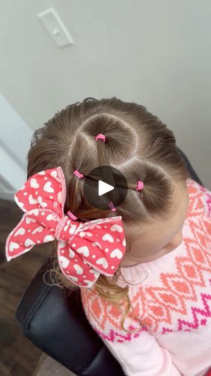 Toddler Hairstyles Girl Valentines Day, Toddler Hair Clips Styles, Toddler Heart Hairstyles Girl, Toddler Girl Heart Hairstyles, Easy Toddler Hairstyles Short Fine Hair, Heart Hairstyle For Kids Easy, Toddler Valentine’s Day Hairstyle, Easy Toddler Hairstyles, Easy Toddler