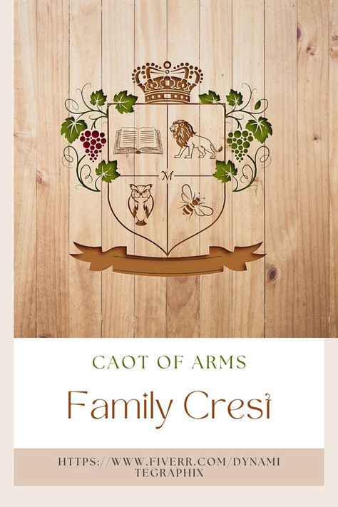 A family crest is a symbol or emblem used to represent a family or group of individuals. It typically includes a coat of arms and other elements such as a motto or badge and is often used to display one's heritage or identity. A family crest logo design is a way to incorporate the elements of a family crest into a modern, digital format, such as a logo design. Modern Family Crest Design, Family Crest Symbols And Meanings, Crest Logo Design, Family Crest Tattoo, Family Banner, Family Crest Symbols, Crest Tattoo, Heraldry Design, Stag Head