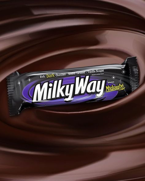 MILKY WAY on Instagram: “Dark chocolate + caramel and nougat make Milky Way Midnight out of this world 🚀. • • • #milkyway #midnight #darkchocolate #caramel #nougat” Milky Way Chocolate, Dark Chocolate Caramel, Xmas 2024, Chocolate Caramel, Out Of This World, Milky Way, Christmas List, This World, Lollipop