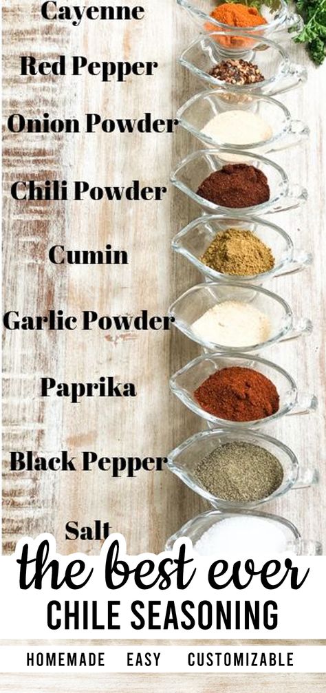 Chili Seasoning Recipe For One Pot, Chili Spice Recipe Seasoning Mixes, Dry Chili Seasoning, Recipe For Chili Seasoning, Homemade Chili Powder Seasoning, Best Chili Seasoning Mix Recipe, Spicy Chili Seasoning Mix Recipe, Hot Chili Seasoning Recipe, Spices For Chili Seasoning Mixes