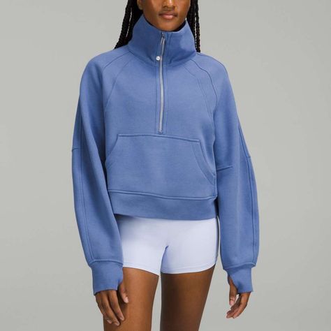 Nwt Lululemon Scuba Oversized Funnel Neck -Size Xs/S -Color Waterdrop Firm Price Wild Indigo, Scuba Hoodie, Lululemon Scuba Hoodie, Half Zip Hoodie, Lululemon Scuba, Women's Hoodies, Color Powder, Christmas 2022, Women Hoodies Sweatshirts