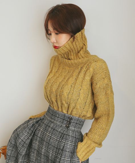 #kfashion #koreanfashion #koreanfashionstyles Cute Turtleneck, Turtleneck Outfits, Cute Korean Fashion, Women Turtleneck, Turtleneck Outfit, Turtleneck Sweaters, Ladies Turtleneck Sweaters, Grey Beige, Last Dance