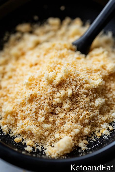 Keto Bread Crumbs - Easy Low Carb Coating Keto Bread Crumbs, 3 Ingredient Cheesecake, Keto Mac And Cheese, Bread Crumbs Recipe, Keto Friendly Bread, Cheesecake Balls, Coconut Chocolate Bars, How To Make Meatballs, Coconut Balls