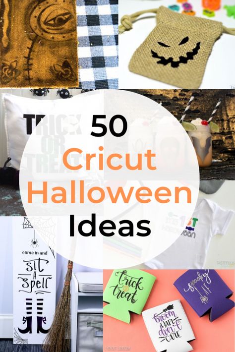 Cricut Halloween Crafts, Decorations, Costumes and more! Cricut Projects Halloween, Halloween Decorations Cricut, Fall Cricut Crafts, Halloween Cricut Ideas, Cricut Halloween Projects, Cricut Decor, Magick Crafts, Circuit Joy, Martha Stewart Halloween