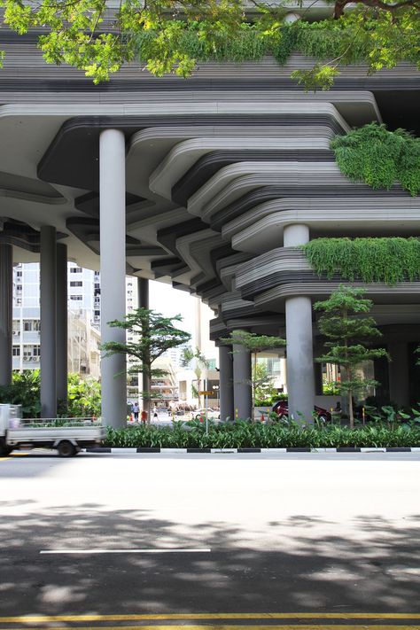 Park Royal on Pickering Singapore Photograph - NOMA* Park Royal Singapore, House Garden Landscape, Singapore Architecture, Park Royal, Mall Design, Mix Use Building, Door Gate Design, Apartment Architecture, Hotel Architecture