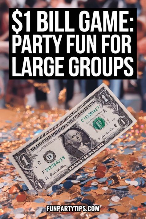 Bring the laughs to your Christmas party (or even a game night) with the $1 Bill Party Game! Perfect for work parties or family gatherings, this super fun, super easy holiday game uses dollar bills for an unforgettable time. Great for groups! Family Bingo Prizes Game Night, Money Ball Game, Games For A Large Group Of People, Fun Games For Large Groups Of Adults, Christmas Party Games For Small Groups, Money Christmas Games, Family Christmas Money Games, Games For Large Family Gathering, Christmas Game For Large Group