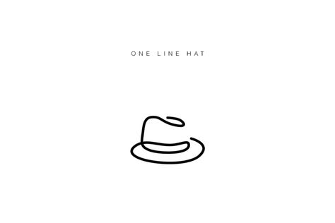 Fedora Tattoo, Hat Tattoo Ideas, Conceptual Tattoo, Visual Vocabulary, Hat Tattoo, Dance Logo, Adobe Illustrator Design, Create Icon, Single Line Drawing