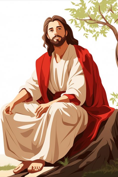 Isaiah Bible Study, Jesus Clipart, Lds Clipart, Jesus Smiling, Isaiah Bible, Jesus Christ Illustration, Cradle Of Civilization, Bible Pictures, Free Hand Drawing