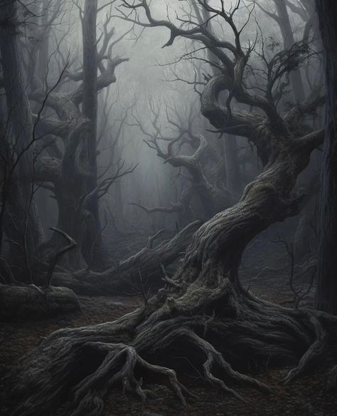 Nature Forest Aesthetic, Dark Places Aesthetic, Dark Trees, Gothic Woods, Dark Arts, Gothic Forest, Dark Woods Aesthetic, Dark Magic Forest, Dark Fantasy Forest