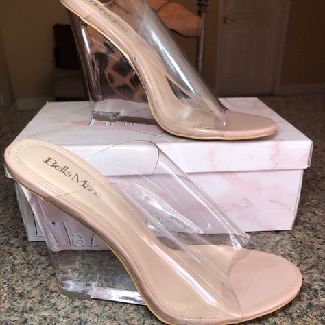 Clear Wedge Heels Clear Wedge Heels, Clear Wedges, Glass Shoes, Fashion Nova Shoes, Summer Lookbook, Wedge Heels, Wedge Shoes, True Love, Fashion Nova