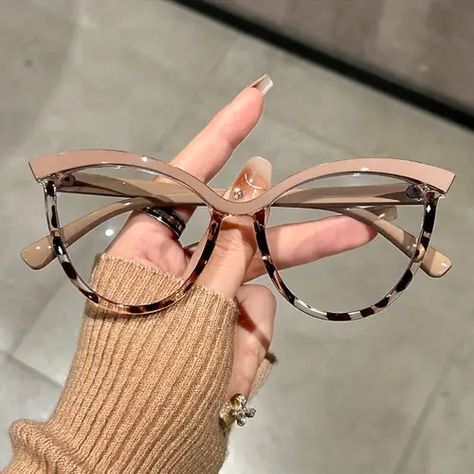 Temu | Explore the Latest Clothing, Beauty, Home, Jewelry & More Unique Glasses Frames, Glasses For Round Faces, Cute Glasses Frames, Glasses Frames Trendy, Chic Glasses, Big Glasses, Tortoise Glasses, Glasses Fashion Women, Cat Eye Glasses Frames