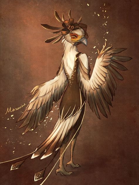 ArtStation - Secretary Bird Fashion Secretary Bird, Bird Fashion, Birds Tattoo, Birdy, Bird Art, Fantasy World, Fantasy Character Design, Character Concept, Character Inspiration