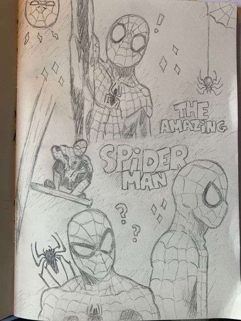 Spider Man Drawing, Spiderman Sketches, Easy Graffiti Drawings, Cats Art Drawing, Spiderman Drawing, Spiderman Theme, Spiderman Art Sketch, Sketchbook Cover, Graffiti Drawing