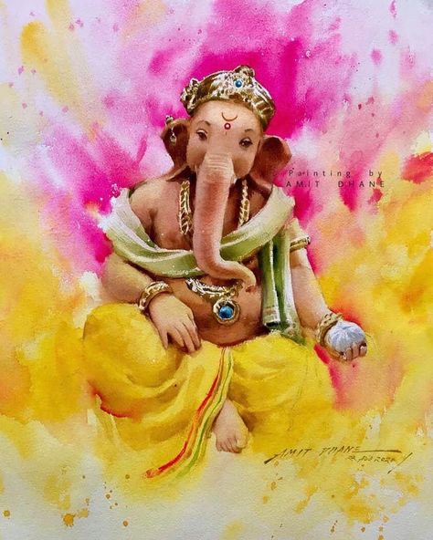 Ganesh Ji Images, Deadpool Wallpaper, Watercolor Paintings Nature, Ganesh Chaturthi Images, Object Drawing, Ganesha Painting, Basic Drawing, Abstract Art Painting Diy, Art Diary