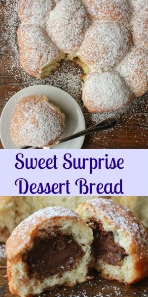 Sweet Surprise Dessert Bread, a delicious pull apart bread stuffed with different fillings. Perfect for breakfast or dessert kid friendly.|anitalianinmykitchen.com Pull Apart Sweet Bread, Sugary Desserts, Surprise Dessert, Croissant Recipes, Dessert Breads, Kid Desserts, Pull Apart Bread, Italian Table, Barefoot Contessa