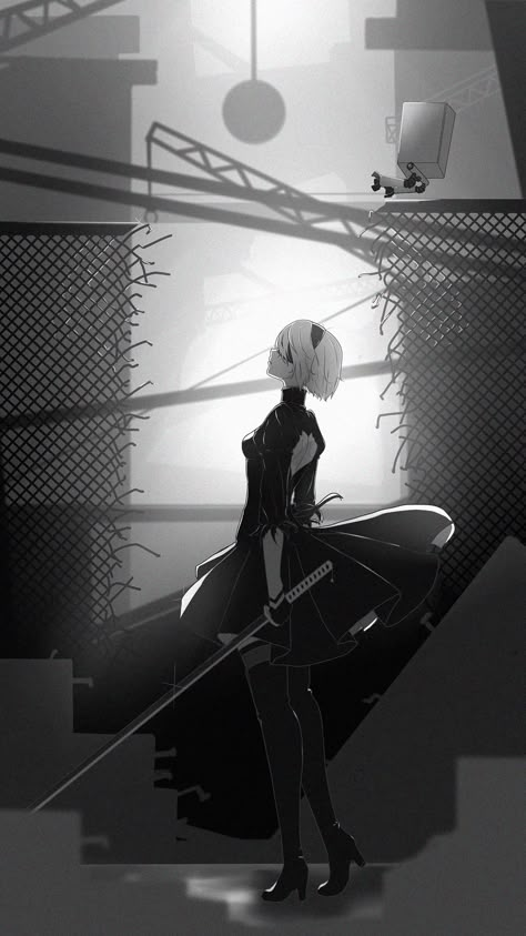 2b X 9s, Yorha 2b, Nier 2b, 2b Nier Automata, 2b Nier Autómata, Nier Automata, Square Enix, Hd Backgrounds, Anime Artwork