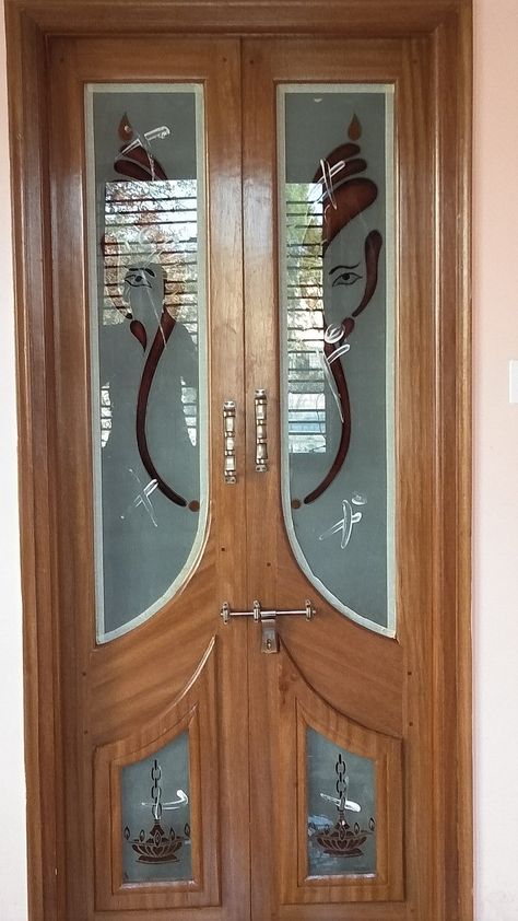 Pooja Room Doors, Working Pictures, Latest Door Designs, Pooja Door, Pooja Door Design, Balcony Glass Design, Flush Door Design, Single Door Design, Door Design Photos