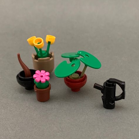 Lego Ideas To Build Easy, Lego Habitat, Lego Garden, Lego Plants, Lego Design Ideas, Lego Ornaments, Lego Basic, Easy Lego Creations, Lego Advent Calendar