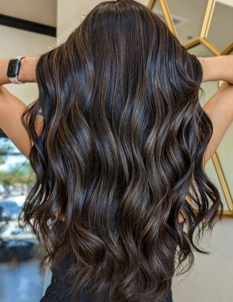 Dark Brown Hair With Highlights, Spring Hair Color Trends, Dark Chocolate Brown Hair, Cinnamon Hair, Highlights Ideas, Light Blonde Highlights, Bronze Highlights, Chocolate Brown Hair Color, Ash Blonde Highlights