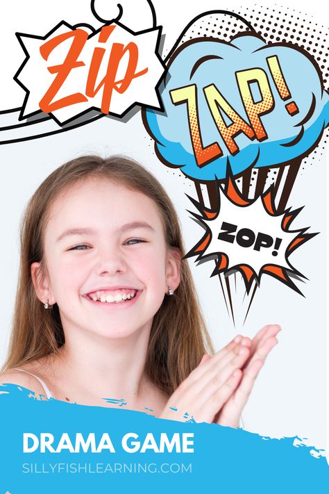 Zip, Zap, Zop! is a definitive drama game that you're sure to encounter in every drama classroom. It's great for improving focus! Zip Zap Zop, Drama Games For Kindergarten, Acting Games For Kids, Improv Games For Kids, Warm Up For Kids, Drama Games For Kids, Drama Studio, Improv Games, Theatre Camp