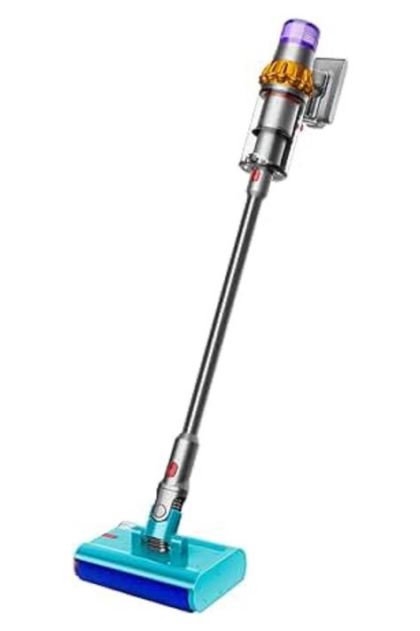 Want something that can clean and mop your home all in one appliance? Look no further than the Dyson V15s Detect Submarine! This Dyson can vacuum your home, and with the simple switch of an attachment, this Dyson turns into a mop that will clean your floors using clean water. This device is also wireless, so no need to worry about long cords. Click the link to buy this product today! This makes the perfect gift as well! This is an Amazon Affiliate advertisement. Dyson Cleaning, Wet Dry Vacuum, Amazon Home, Clean Water, Wet And Dry, All In One, Submarine, Yellow, Flooring