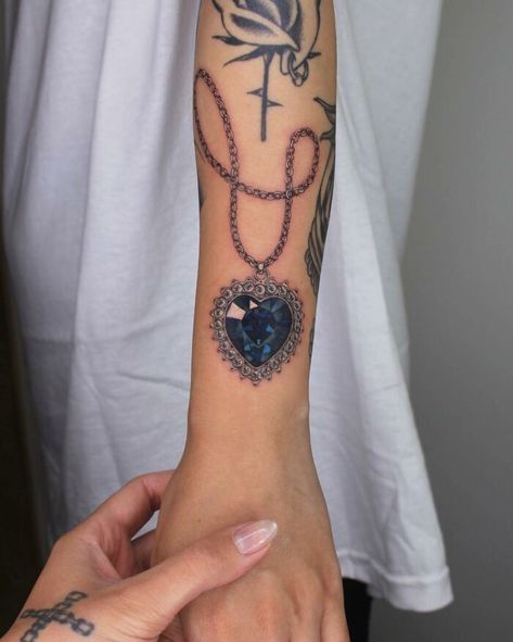 Jewelry Tattoo Designs, Gem Tattoo, Jewel Tattoo, Diamond Tattoos, 3d Tattoos, About Tattoo, Jewelry Tattoo, Realism Tattoo, Bright Side