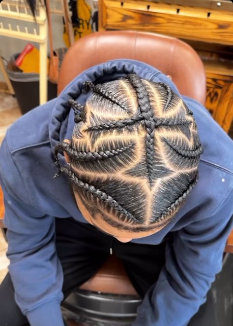 Cross Braids Hairstyles Men, Chrome Heart Braids Men, 6 Cornrows Men, Guys With Cornrows, Short Dreadlocks Styles Men, Styled Cornrows Men, Cornrows Aesthetic Men, Guy With Cornrows, 2000s Cornrows Men