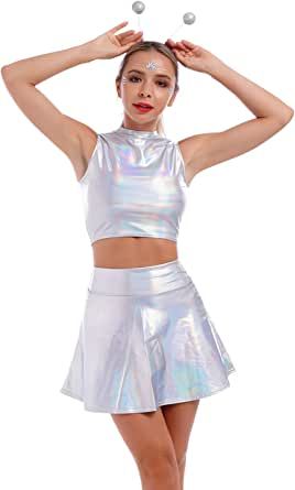 Reflective Rave Outfit, Alien Costume Women, Kpop Dance Outfits, Fancy Halloween Costumes, Rave Outfit, Festival Outfits Women, Edm Outfits, Alien Costume, Headband Outfit