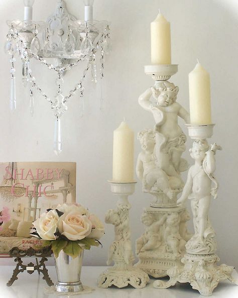 ♥ Cozy Candlelight, Audrey Kitching, Modern Shabby Chic, Vibeke Design, Shabby Chic Wall Decor, White Interiors, Estilo Shabby Chic, Shabby Chick, Shabby Chic Living